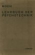 Lehrbuch der Psychotechnik - Bild 1