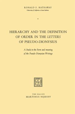 Hierarchy and the Definition of Order in the Letters of Pseudo-Dionysius - Hathaway, Ronald F.