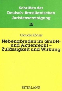 Cover Nebenabreden im GmbH- und Aktienrecht - Zulässigkeit und Wirkung