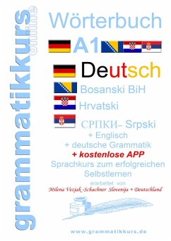 Wörterbuch Deutsch-Englisch-Kroatisch-Bosnisch-Serbisch Niveau A1 (eBook, ePUB)
