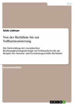 Von der Richtlinie bis zur Vollharmonisierung - Lidman, Gleb