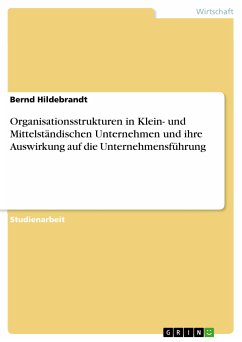 Organisationsstrukturen in Klein- und Mittelständischen Unternehmen und ihre Auswirkung auf die Unternehmensführung (eBook, PDF) - Hildebrandt, Bernd