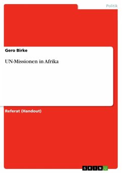 UN-Missionen in Afrika (eBook, ePUB)