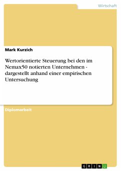 Wertorientierte Steuerung bei den im Nemax50 notierten Unternehmen - dargestellt anhand einer empirischen Untersuchung (eBook, PDF)