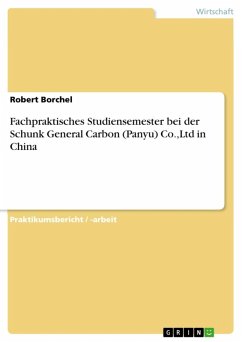 Cover Fachpraktisches Studiensemester bei der Schunk General Carbon (Panyu) Co.,Ltd in China (eBook, ePUB)