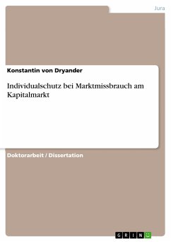 Individualschutz bei Marktmissbrauch am Kapitalmarkt (eBook, PDF)