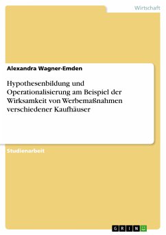 Hypothesenbildung und Operationalisierung am Beispiel der Wirksamkeit von Werbemaßnahmen verschiedener Kaufhäuser (eBook, PDF)