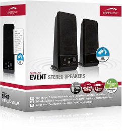 SPEEDLINK EVENT Stereo Speakers, black