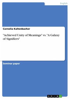 "Achieved Unity of Meanings" vs. "A Galaxy of Signifiers" (eBook, ePUB)
