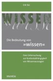 Die Bedeutung von "wissen"