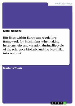 Rift-lines within European regulatory framework for Biosimilars when taking heterogeneity and variation during lifecycle of the reference biologic and the biosimilar into account (eBook, PDF) - Osmane, Malik