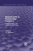 Experiments in Personality: Volume 1 (Psychology Revivals) (eBook, PDF)