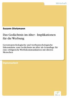 Das Gedächtnis im Alter - Implikationen für die Werbung (eBook, PDF) - Dietzmann, Susann