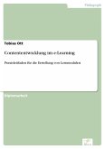 Contententwicklung im e-Learning (eBook, PDF)
