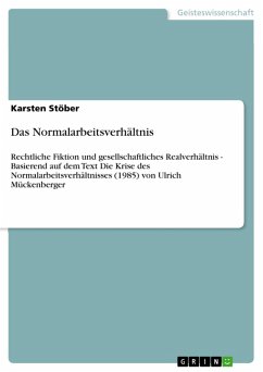 Das Normalarbeitsverhältnis (eBook, PDF) - Stöber, Karsten