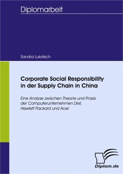 Corporate Social Responsibility in der Supply Chain in China (eBook, PDF) - Lukatsch, Sandra
