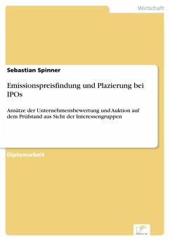 Emissionspreisfindung und Plazierung bei IPOs (eBook, PDF) - Spinner, Sebastian