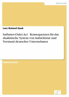 Sarbanes-Oxley Act - Konsequenzen für das dualistische System von Aufsichtsrat und Vorstand deutscher Unternehmen (eBook, PDF) - Gzuk, Lars Roland