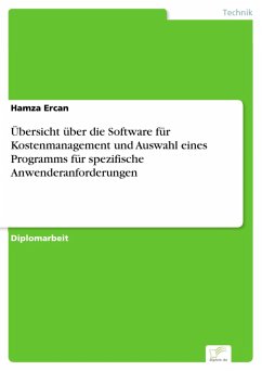 Übersicht über die Software für Kostenmanagement und Auswahl eines Programms für spezifische Anwenderanforderungen (eBook, PDF) - Ercan, Hamza