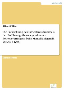 Die Entwicklung des Tatbestandsmerkmals der Zuführung überwiegend neuen Betriebsvermögens beim Mantelkauf gemäß §8 Abs. 4 KStG (eBook, PDF) - Püllen, Albert