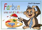 Farben lernen mit Affe Max Grau