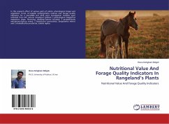 Nutritional Value And Forage Quality Indicators In Rangeland¿s Plants