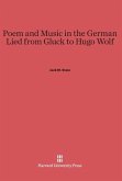 Poem and Music in the German Lied from Gluck to Hugo Wolf
