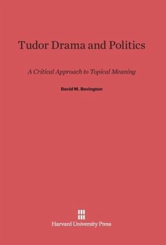 Cover Tudor Drama and Politics