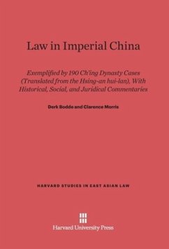 Law in Imperial China - Bodde, Derk;Morris, Clarence