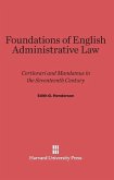 Foundations of English Administrative Law