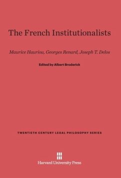 Cover The French Institutionalists