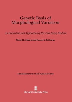 Genetic Basis of Morphological Variation - Osborne, Richard H.; De George, Frances V.