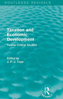 Cover Taxation and Economic Development (Routledge Revivals) (eBook, ePUB)