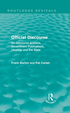 Cover Official Discourse (Routledge Revivals) (eBook, ePUB)