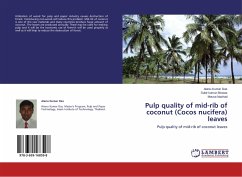 Pulp quality of mid-rib of coconut (Cocos nucifera) leaves