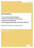 Unternehmensgründungen: Volkswirtschaftliche Bedeutung, betriebswirtschaftliche Gründungsproblematik und Fördereffizienz (eBook, PDF)