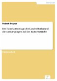 Die Haushaltsnotlage des Landes Berlin und die Auswirkungen auf die Kulturbetriebe (eBook, PDF)