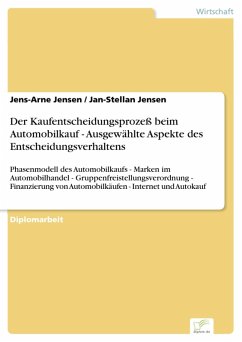 Der Kaufentscheidungsprozeß beim Automobilkauf - Ausgewählte Aspekte des Entscheidungsverhaltens (eBook, PDF) - Jensen, Jens-Arne; Jensen, Jan-Stellan