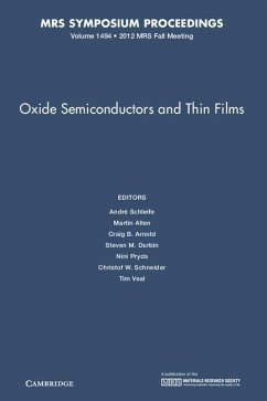 Oxide Semiconductors and Thin Films: Volume 1494