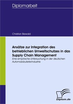 Ansätze zur Integration des betrieblichen Umweltschutzes in das Supply Chain Management (eBook, PDF) - Biewald, Christian