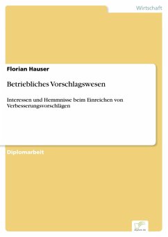 Betriebliches Vorschlagswesen (eBook, PDF) - Hauser, Florian