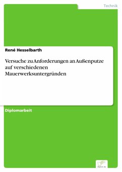 Versuche zu Anforderungen an Außenputze auf verschiedenen Mauerwerksuntergründen (eBook, PDF) - Hesselbarth, René