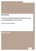 Die Personengesellschaft im deutschen und luxemburgischen Steuerrecht (eBook, PDF)