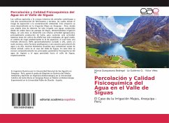 Percolación y Calidad Fisicoquímica del Agua en el Valle de Siguas - Quequezana Bedregal, Marcia;Gutiérrez Q., Liz;Vélez M., Víctor