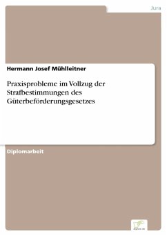 Praxisprobleme im Vollzug der Strafbestimmungen des Güterbeförderungsgesetzes (eBook, PDF) - Mühlleitner, Hermann Josef