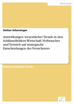 Auswirkungen wesentlicher Trends in den Schlüsselfeldern Wirtschaft, Verbraucher und Vertrieb auf strategische Entscheidungen des Versicherers (eBook, PDF) - Scherzinger, Stefan