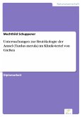 Untersuchungen zur Brutökologie der Amsel (Turdus merula) im Klinikviertel von Gießen (eBook, PDF)