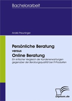 Persönliche Beratung versus Online Beratung (eBook, PDF) - Preuninger, André