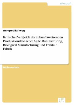 Kritischer Vergleich der zukunftsweisenden Produktionskonzepte Agile Manufacturing, Biological Manufacturing und Fraktale Fabrik (eBook, PDF) - Ballweg, Anngret