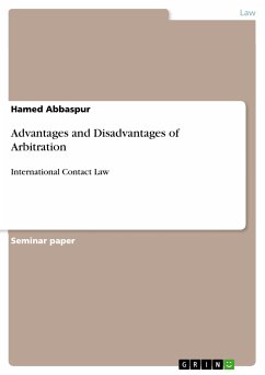 Advantages and Disadvantages of Arbitration (eBook, PDF) - Abbaspur, Hamed